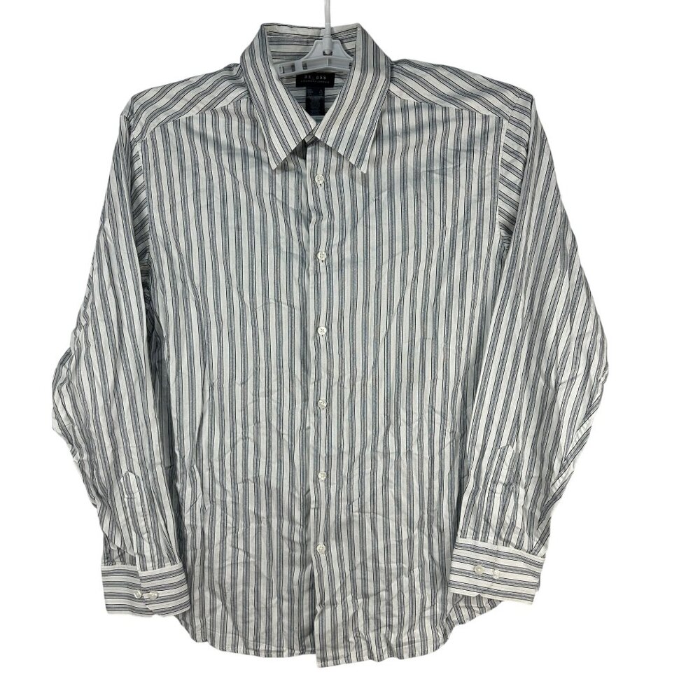 Axcess By Claiborne Mens XL Button Up Long Sleeve Striped Shirt